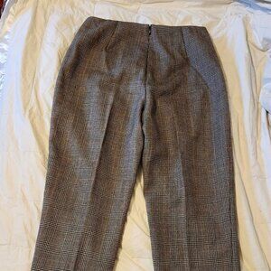 EUC Oscar by Oscar de la Renta Classic Style Black White Red Wool Pants size 6